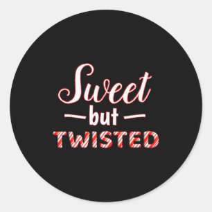 Funny And Cute Sweet But Twisted Classic Round Sticker