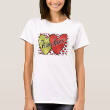Funny and Cute Teacher Hearts T-Shirt