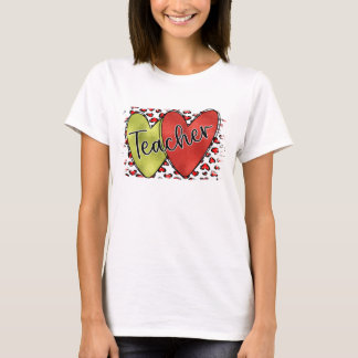 Funny and Cute Teacher Hearts T-Shirt