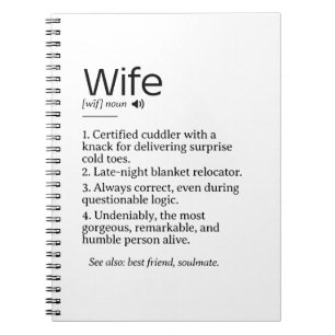 Funny and Heartfelt Wife Definition Notebook