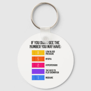 Funny And Humourous Badminton Memes Shuttle Birdie Keychain