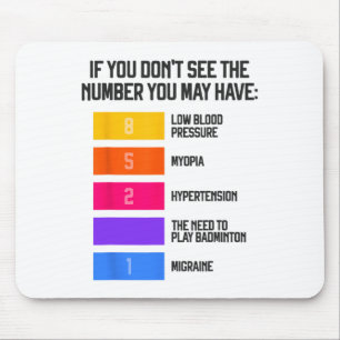 Funny And Humourous Badminton Memes Shuttle Birdie Mouse Pad