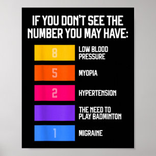 Funny And Humourous Badminton Memes Shuttle Birdie Poster