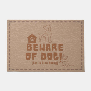 Funny and Humourous Welcome Mats Beware of Dog