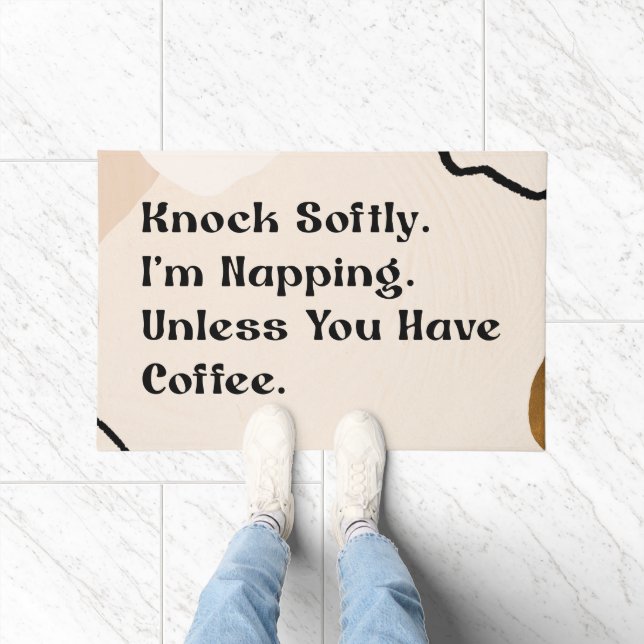 Funny and Humourous Welcome Mats | Knock softly (Indoor)