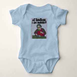 Funny And Hungry Grandma With Saying Baby Bodysuit