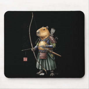 Funny And Japanese Archer Capybara Kyudo Bow Mouse Pad