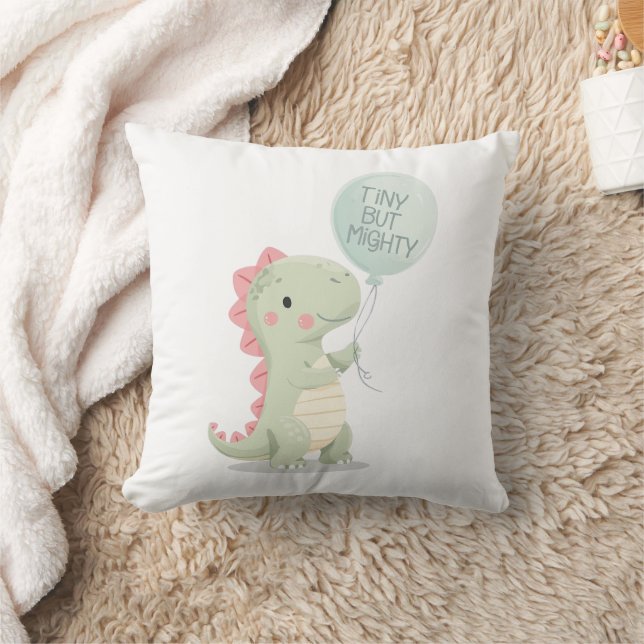 Funny and Motivational Dino Graphic Throw Pillow (Blanket)