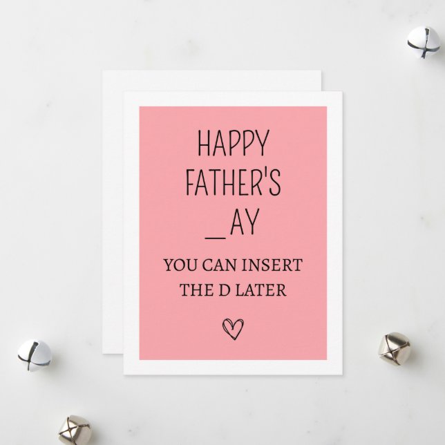 Funny and Naughty Father's Day Holiday Card (Front/Back In Situ)