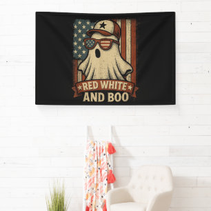 Funny and patriotic Red white and boo Banner