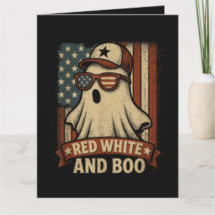 Funny and patriotic Red white and boo Card