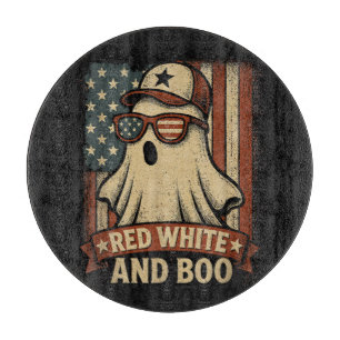 Funny and patriotic Red white and boo Cutting Board