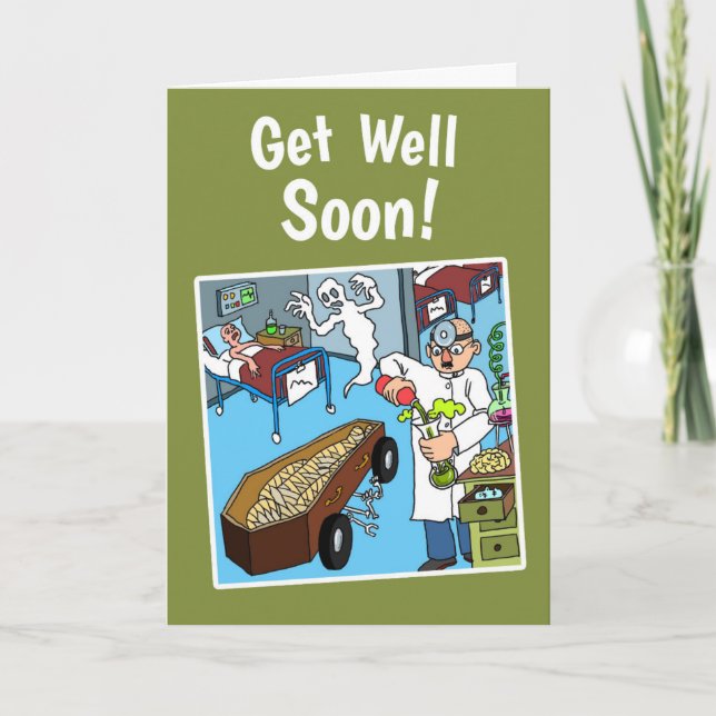 Funny and Quirky Get Well Soon Card (Front)