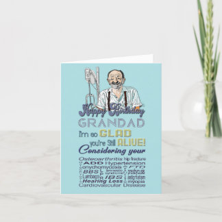 Funny and Sarcastic Birthday Card for Grandfather