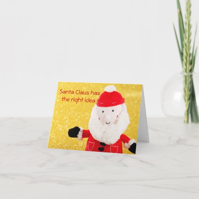 Funny and Sarcastic Xmas Card for Unwanted Guests (Front)