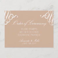 Funny and Simple Wedding Program