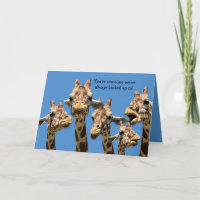 Funny and Sincere Giraffe Retirement Card