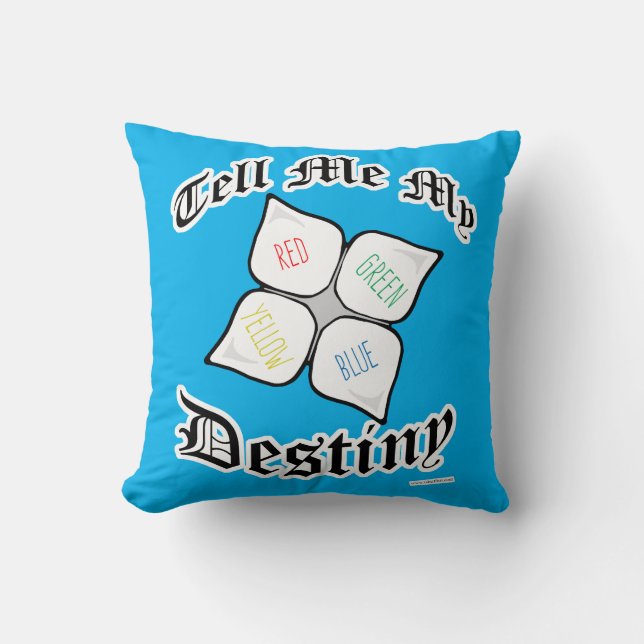 Funny and Snarky Fortuneteller Nostalgia Design Throw Pillow (Front)
