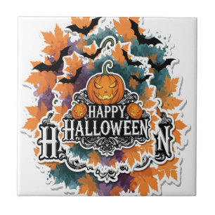Funny and Spooky Halloween Quotes Happy Tile