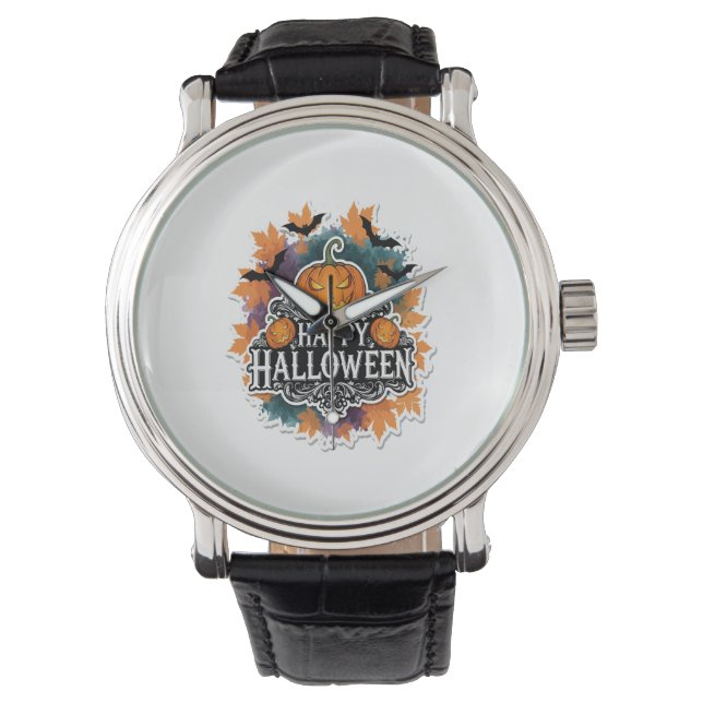 Funny and Spooky Halloween Quotes Happy Watch (Front)