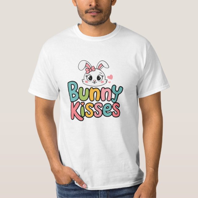 Funny and Whimsical Rabbit Lover Graphics T-Shirt (Front)