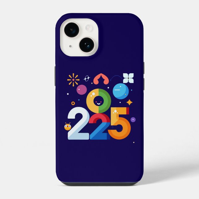 Funny and Witty Graphic Design 2025  iPhone Case (Back)