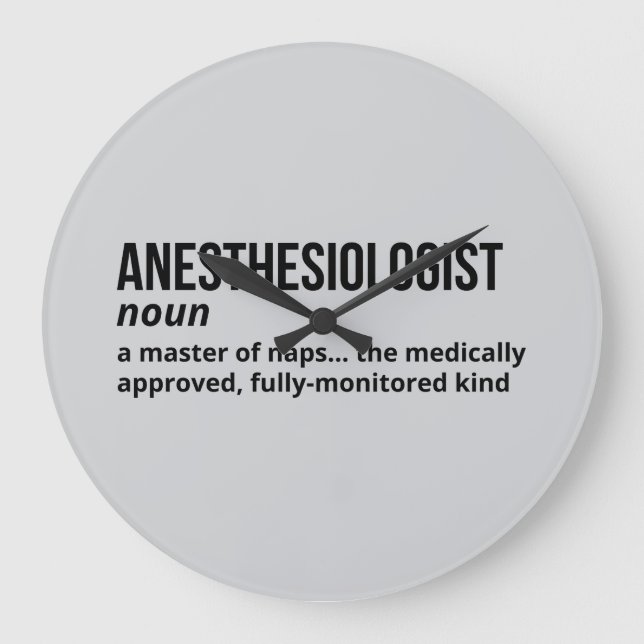 Funny Anesthesiologist Definition Clock Gift (Front)