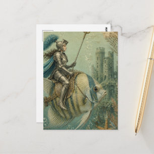 Funny Angelfish Knight Postcard