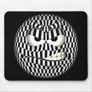 Funny Angered Emoticon Mouse Pad