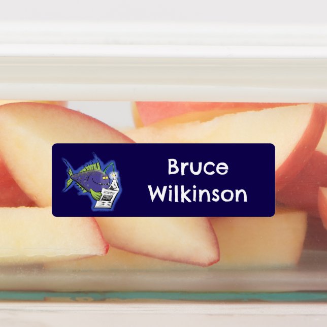 Funny angler fish cartoon personalized (Affixed)