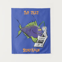 Funny angler fish cartoon 