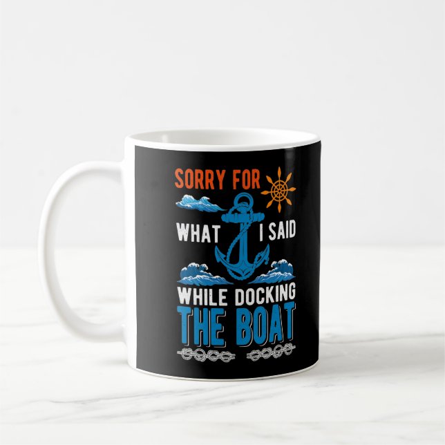 Funny Angry Captain Coffee Mug (Left)