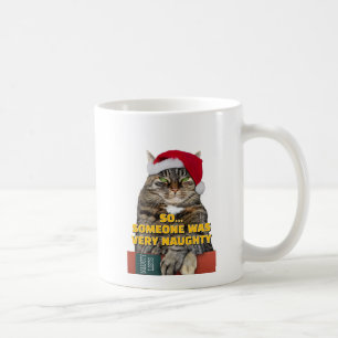 Funny angry cat Christmas  Coffee Mug