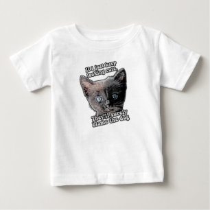 Funny angry cat meme for cat owners and lovers baby T-Shirt