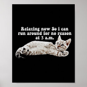 Funny Angry Cat Meme For Cat Owners Lovers T Shirt Poster