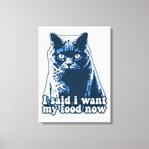 Funny angry cat meme for cat persons and owners canvas print
