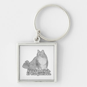 Funny angry cat meme for kitten lovers & cat owner keychain