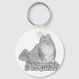 Funny angry cat meme for kitten lovers & cat owner keychain