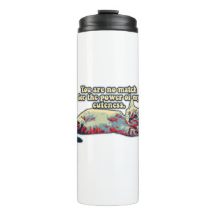 Funny angry cat meme for kitten owners & cat lover thermal tumbler