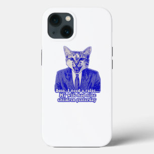 Funny angry cat meme for kitty lovers iPhone 13 case
