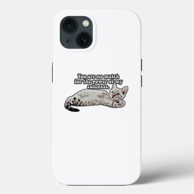 Funny angry cat meme for kitty owners and lovers Case-Mate iPhone case (Back)