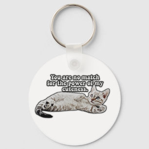 Funny angry cat meme for kitty owners and lovers keychain