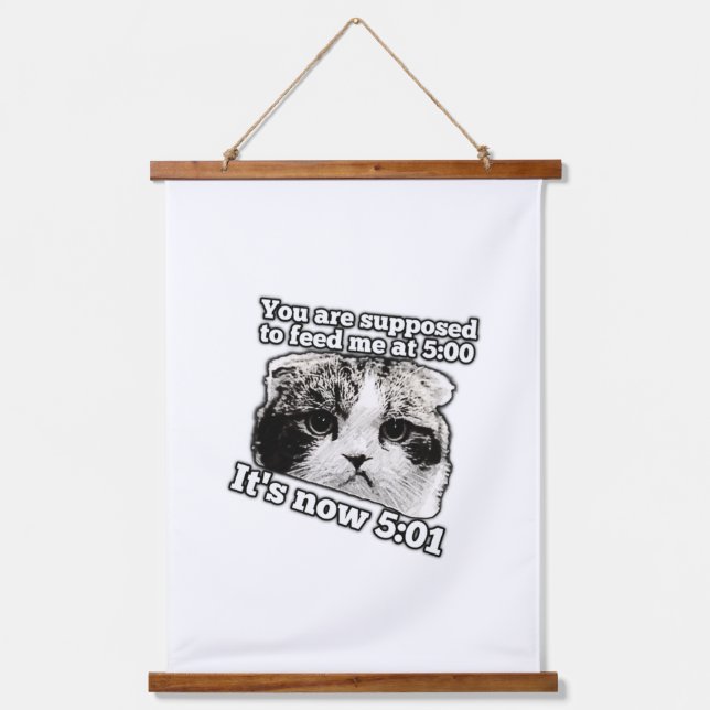 Funny angry cat meme for kitty owners  hanging tapestry (Front)
