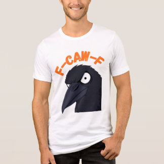 Funny Angry Crow “F CAW F” T-Shirt Design  Tri-Blend Shirt