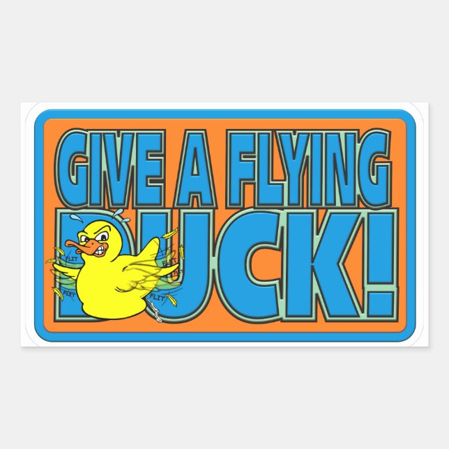 FUNNY ANGRY DUCK 4X4 DUCKING DESIGN STICKER (Front)
