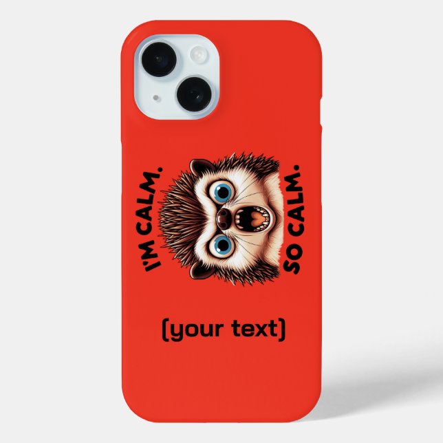 Funny Angry Hedgehog Customizable Case-Mate iPhone Case (Back)