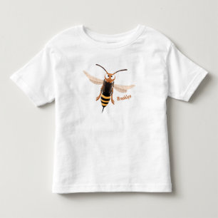 Funny angry hornet wasp cartoon illustration toddler t-shirt