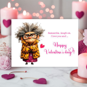 Funny Angry Lady Bringing Drama Valentine Holiday Card