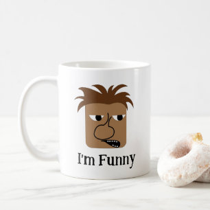 Funny Angry Man Face Funny Cartoon Coffee Mug