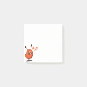 Funny Angry Monster / Personalized Post-it Notes